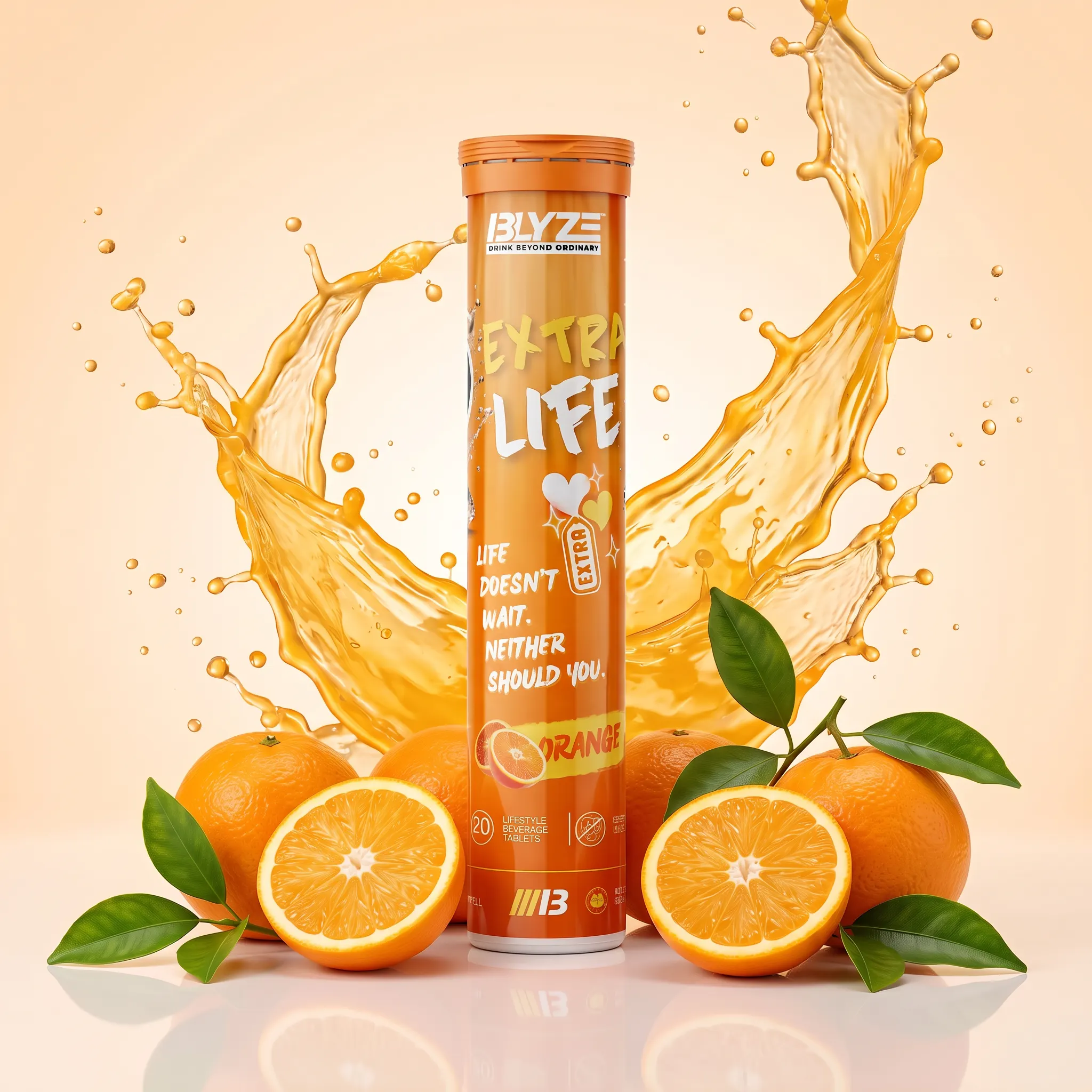 BLYZE Extra Life Orange bottle